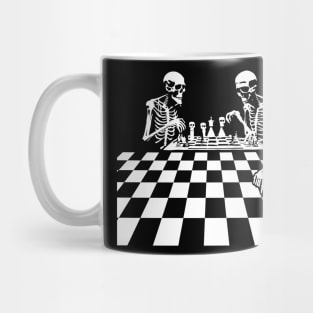 skeletons play chess Mug